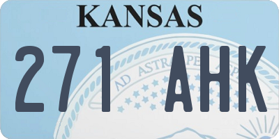 KS license plate 271AHK