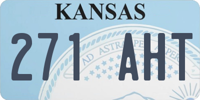 KS license plate 271AHT