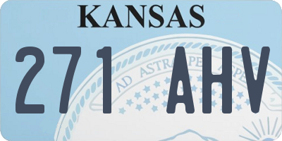 KS license plate 271AHV
