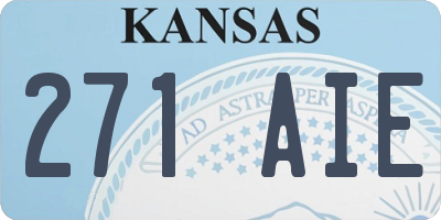 KS license plate 271AIE