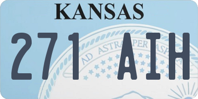 KS license plate 271AIH