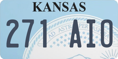 KS license plate 271AIO