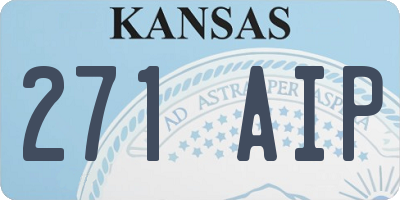 KS license plate 271AIP