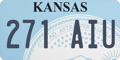 KS license plate 271AIU