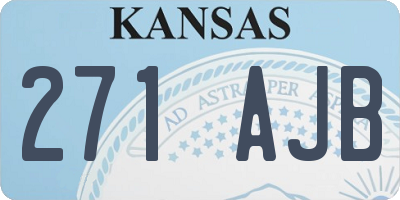 KS license plate 271AJB