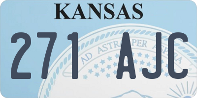 KS license plate 271AJC