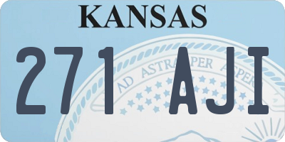 KS license plate 271AJI