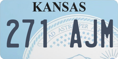 KS license plate 271AJM