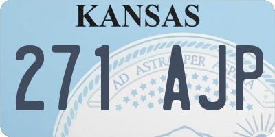 KS license plate 271AJP