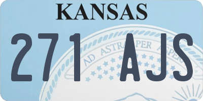 KS license plate 271AJS