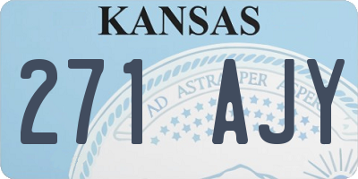 KS license plate 271AJY
