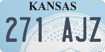 KS license plate 271AJZ