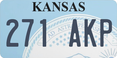 KS license plate 271AKP