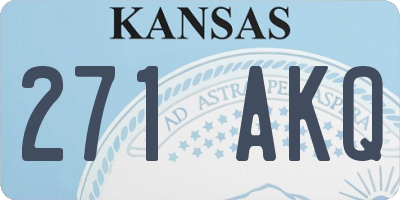 KS license plate 271AKQ