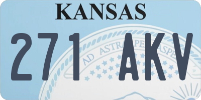 KS license plate 271AKV
