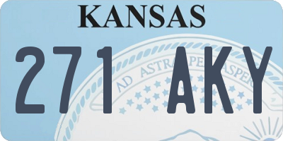 KS license plate 271AKY