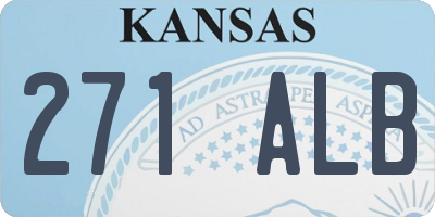 KS license plate 271ALB