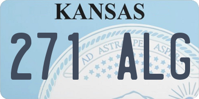 KS license plate 271ALG