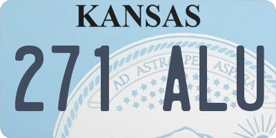 KS license plate 271ALU