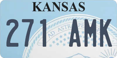 KS license plate 271AMK
