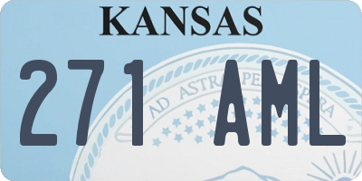 KS license plate 271AML