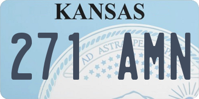 KS license plate 271AMN