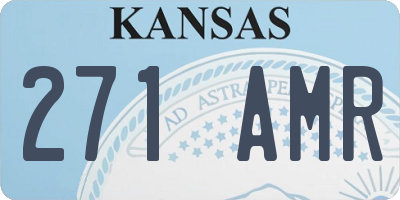 KS license plate 271AMR