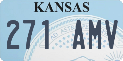 KS license plate 271AMV