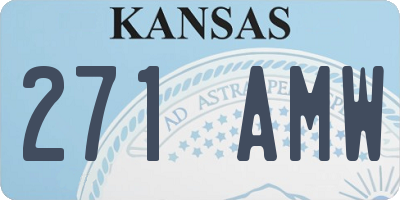 KS license plate 271AMW