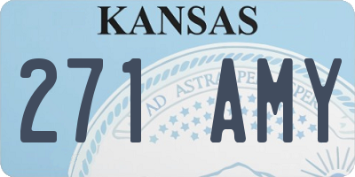 KS license plate 271AMY