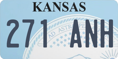 KS license plate 271ANH