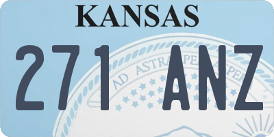 KS license plate 271ANZ