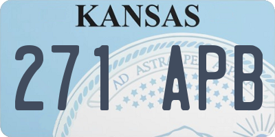 KS license plate 271APB