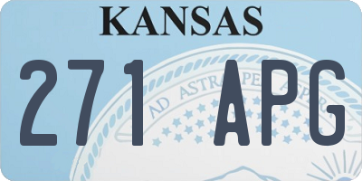 KS license plate 271APG