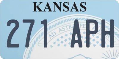 KS license plate 271APH