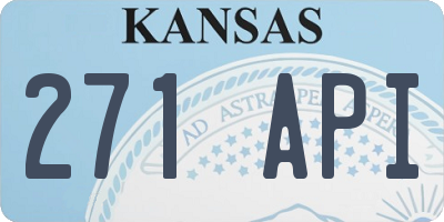 KS license plate 271API