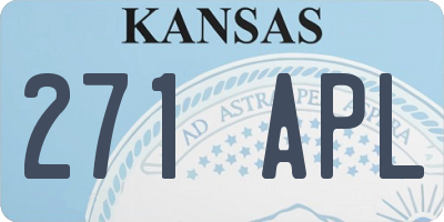 KS license plate 271APL