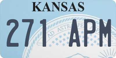 KS license plate 271APM