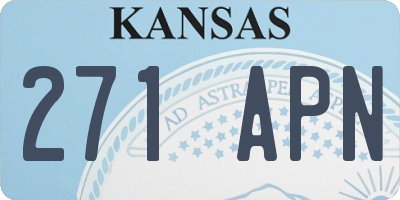 KS license plate 271APN