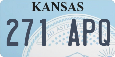 KS license plate 271APQ
