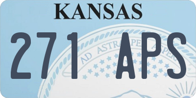 KS license plate 271APS