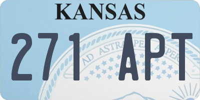 KS license plate 271APT