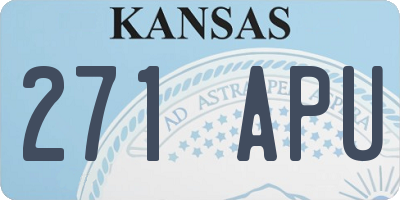 KS license plate 271APU