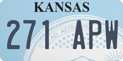 KS license plate 271APW