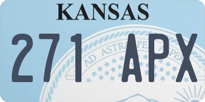 KS license plate 271APX