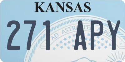 KS license plate 271APY