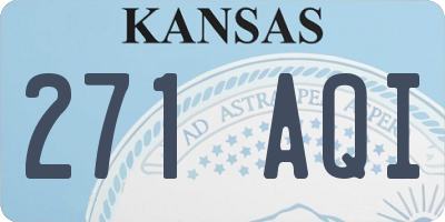KS license plate 271AQI