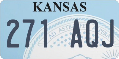 KS license plate 271AQJ