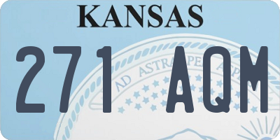 KS license plate 271AQM
