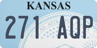 KS license plate 271AQP